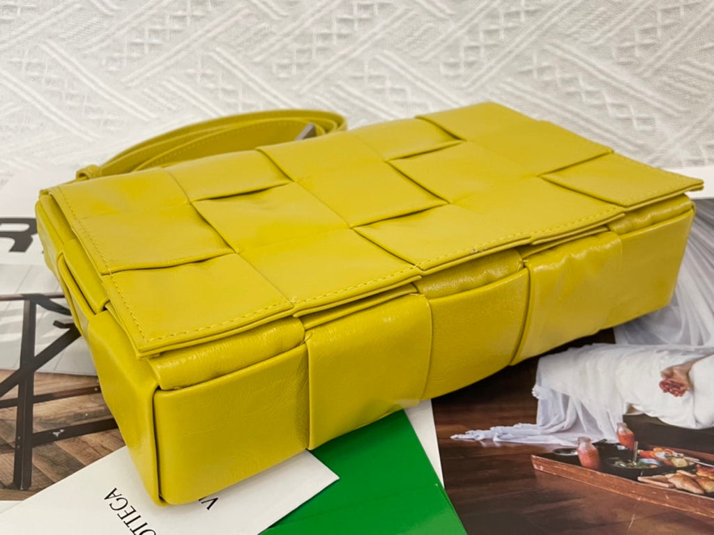 Bottega Veneta Small Cassette 23 in Canary Yellow Calfskin Bag