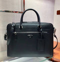 Prada 38 Briefcase in Black Saffiano Leather Bag