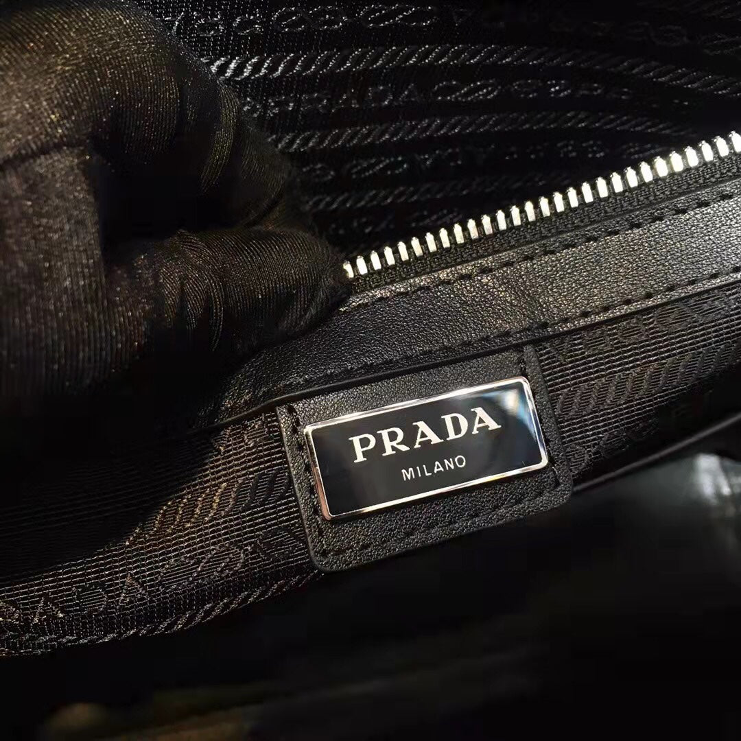 Prada 38 Briefcase in Black Saffiano Leather Bag
