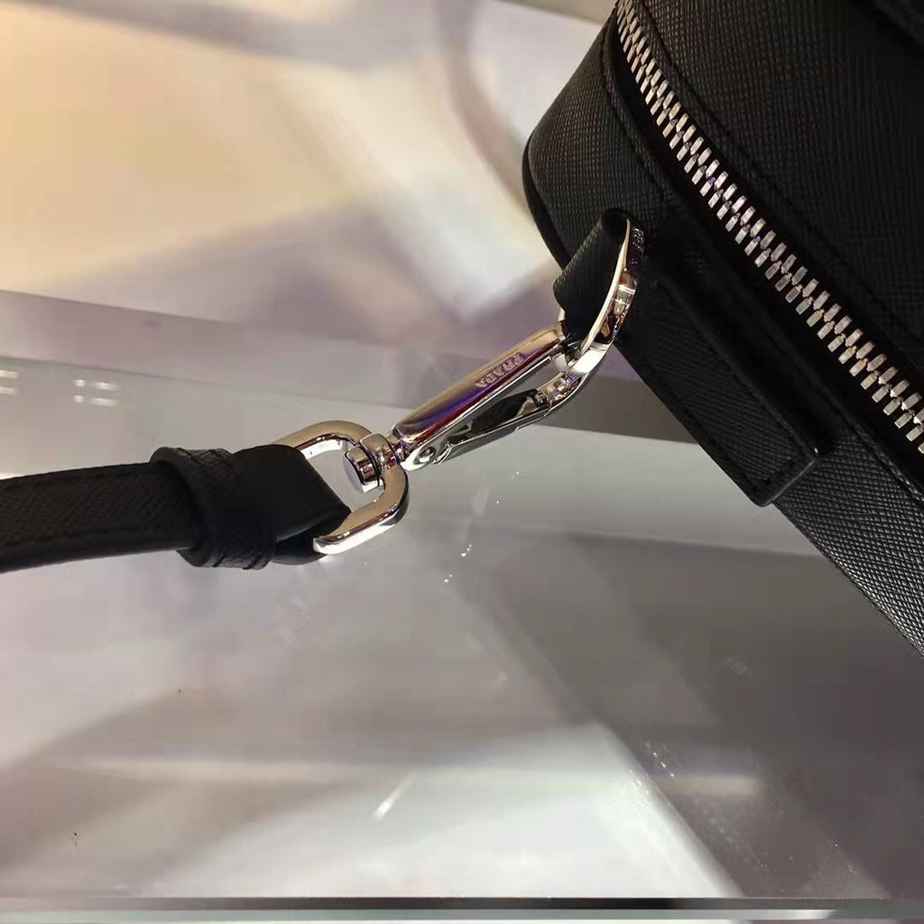 Prada 38 Briefcase in Black Saffiano Leather Bag