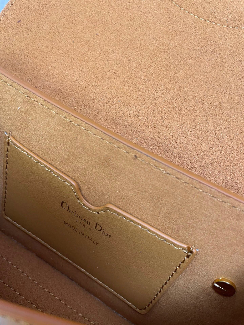 Dior Mini Bobby East-West 20 Bag in Chocolate Brown Calfskin