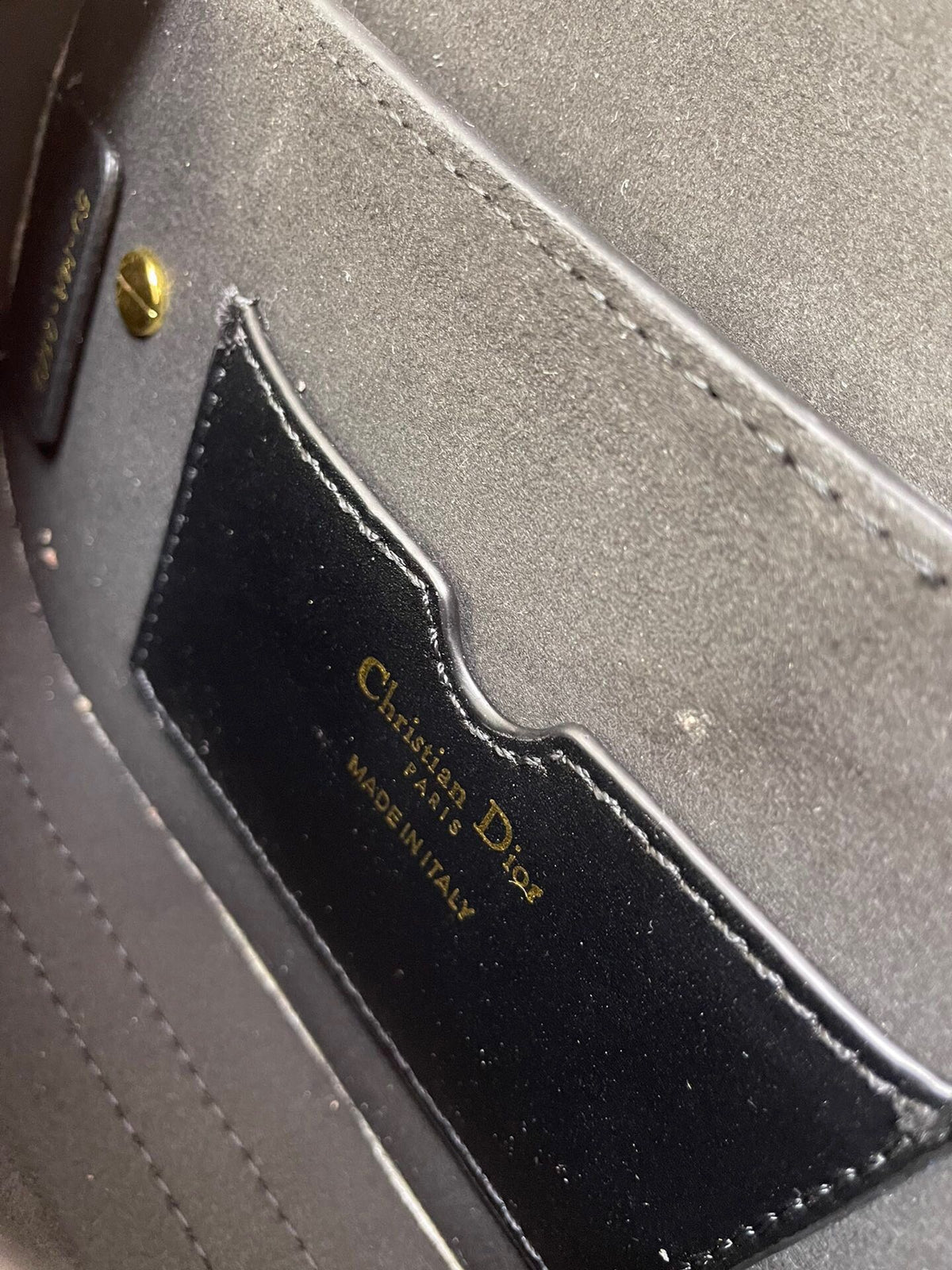 Dior Mini Bobby East-West 20 Bag in Black Calfskin
