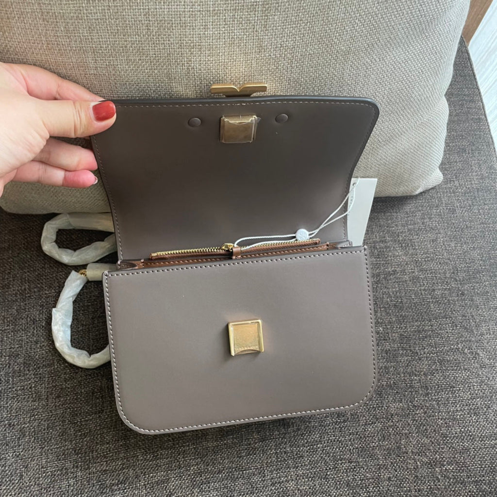 Celine Triomphe Box 18 Calfskin Grey Bag