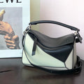 Loewe Mini Puzzle 18 Bag in Black Mix White Calfskin