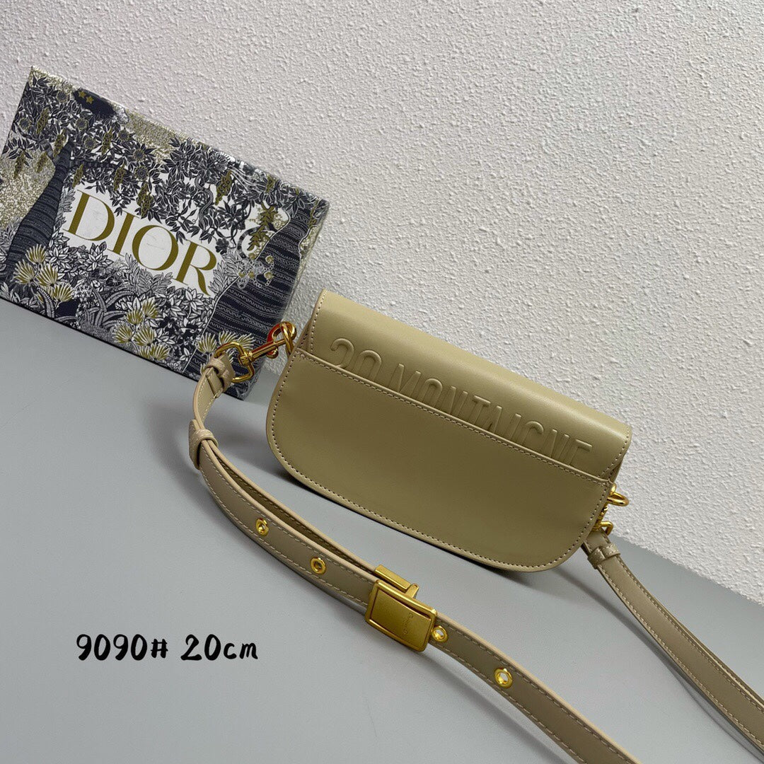 Dior Mini Bobby East-West 20 Bag in Beige Cream Calfskin