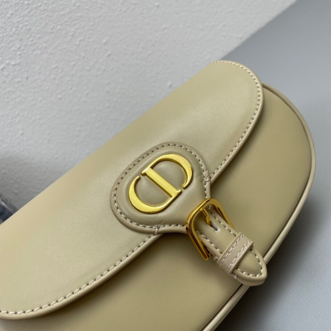 Dior Mini Bobby East-West 20 Bag in Beige Cream Calfskin