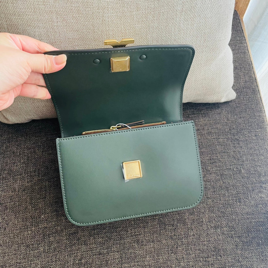 Celine Triomphe Box 18 Calfskin Sea Green Bag