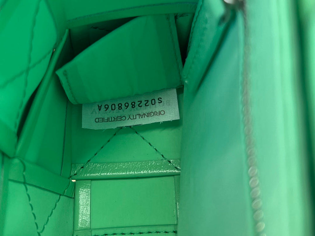 Bottega Veneta Small Cassette 23 in Light Green Calfskin Bag