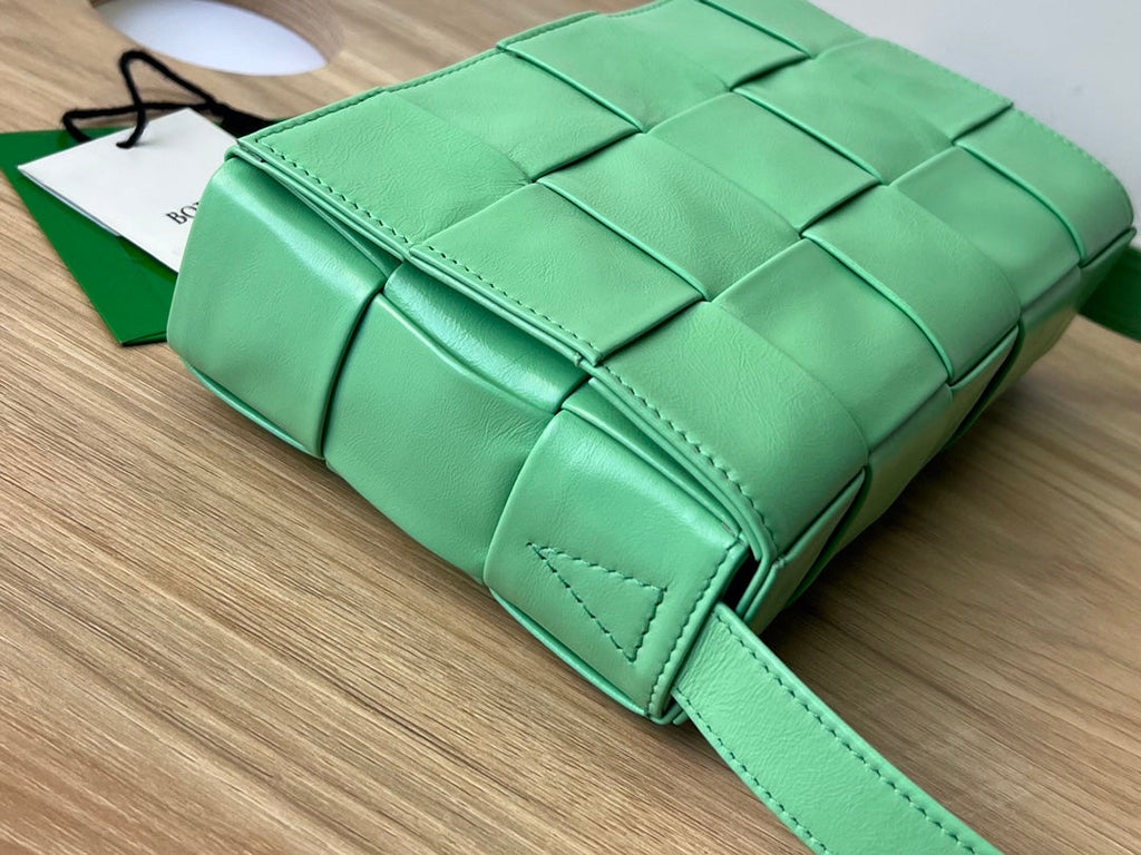 Bottega Veneta Small Cassette 23 in Light Green Calfskin Bag