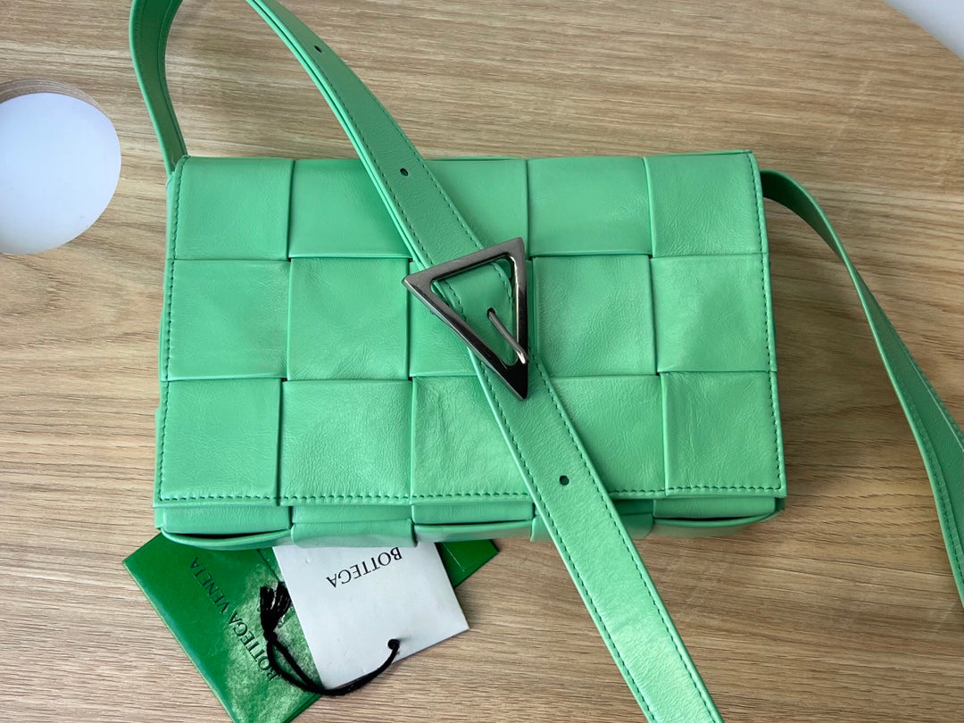 Bottega Veneta Small Cassette 23 in Light Green Calfskin Bag