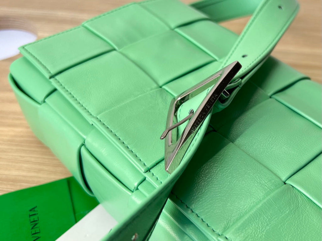 Bottega Veneta Small Cassette 23 in Light Green Calfskin Bag