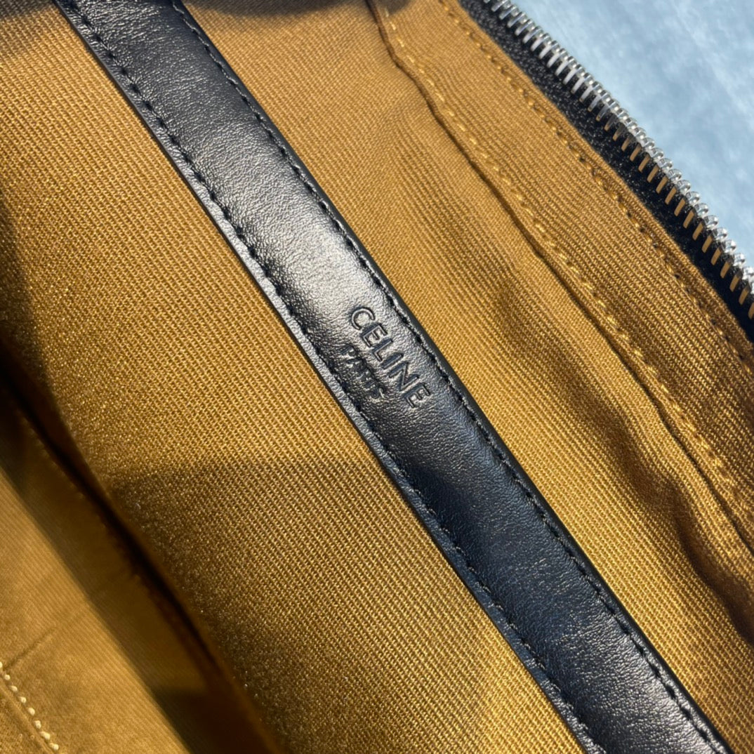 Celine Medium Messenger Bag 23 in Black Triomphe Canvas