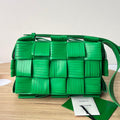 Bottega Veneta Small Cassette 23 in Green Fringed Calfskin Bag