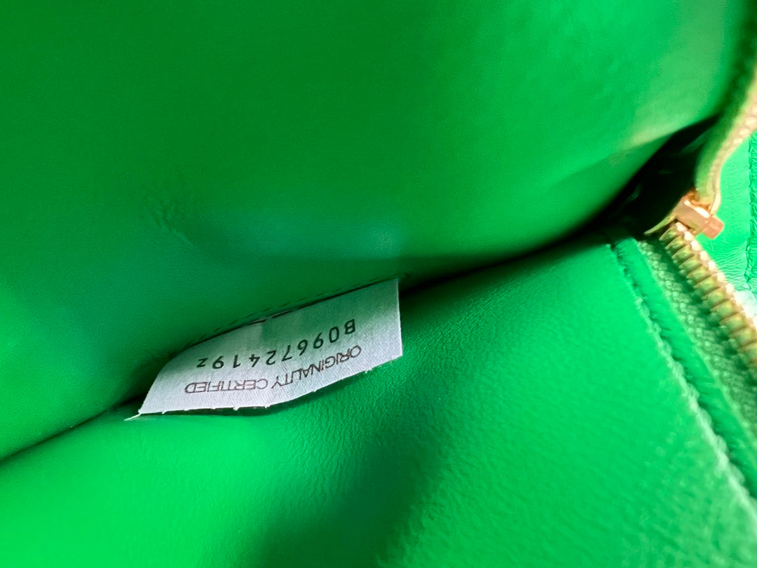Bottega Veneta Small Cassette 23 in Green Fringed Calfskin Bag