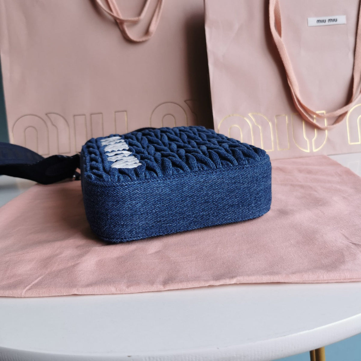 Tote 18 Bag in Navy Blue Denim