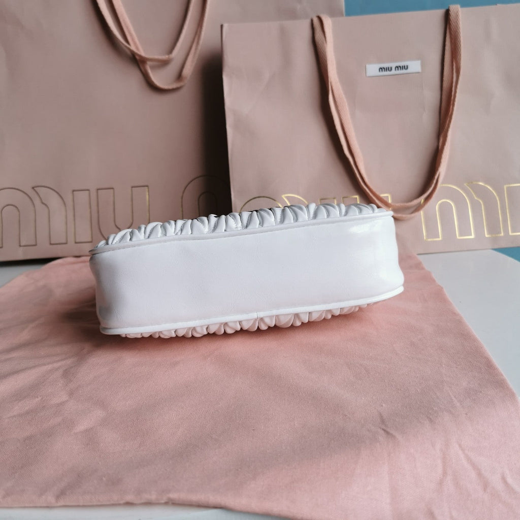 Matelassé 21 Bag in White Satin