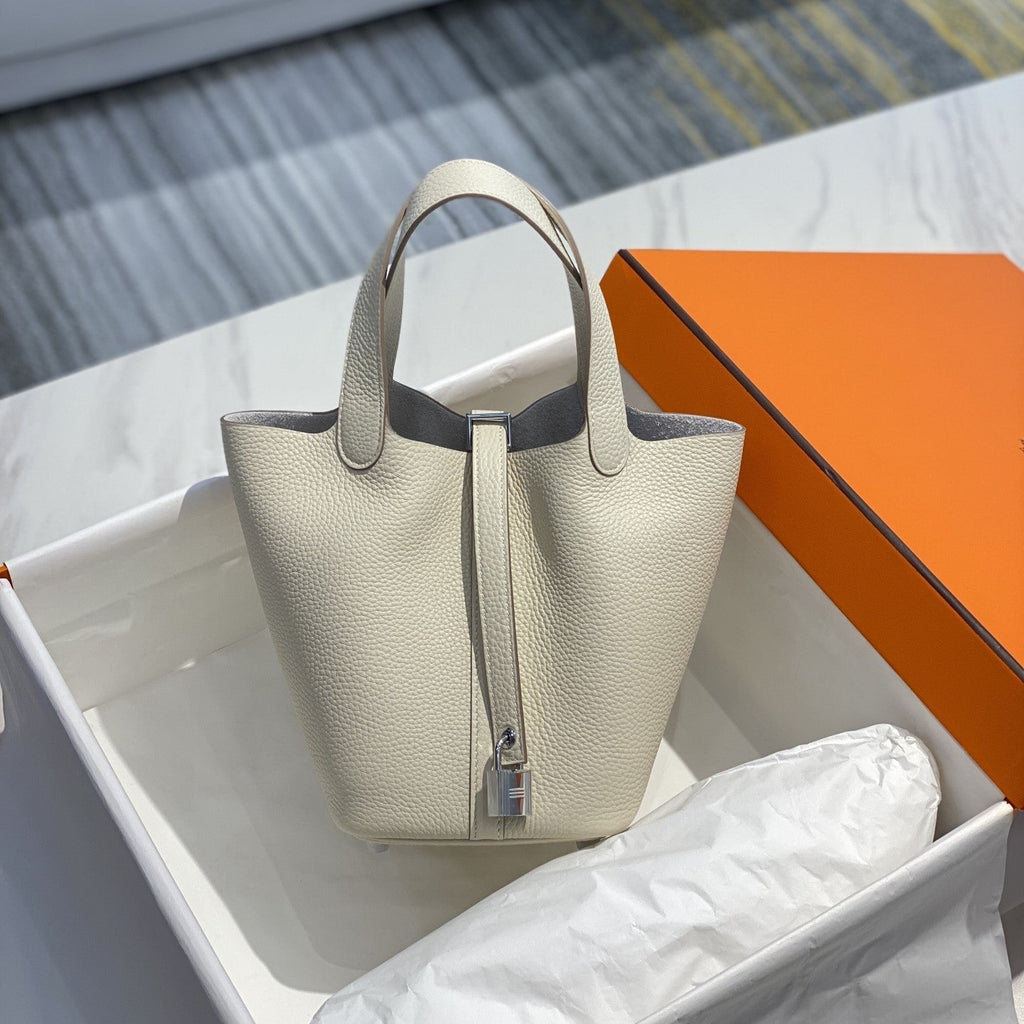 Hermes Picotin Lock 18 Ivory Togo Shw Bag