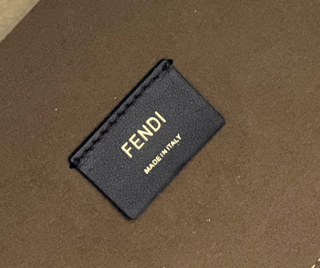 Fendi Shine Large 35 Tote in Silver Calfskin