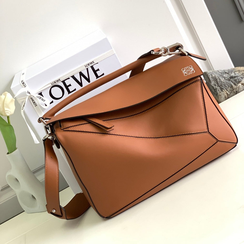 Loewe Puzzle Large 35 Bag in Bronze Brown Calfskin