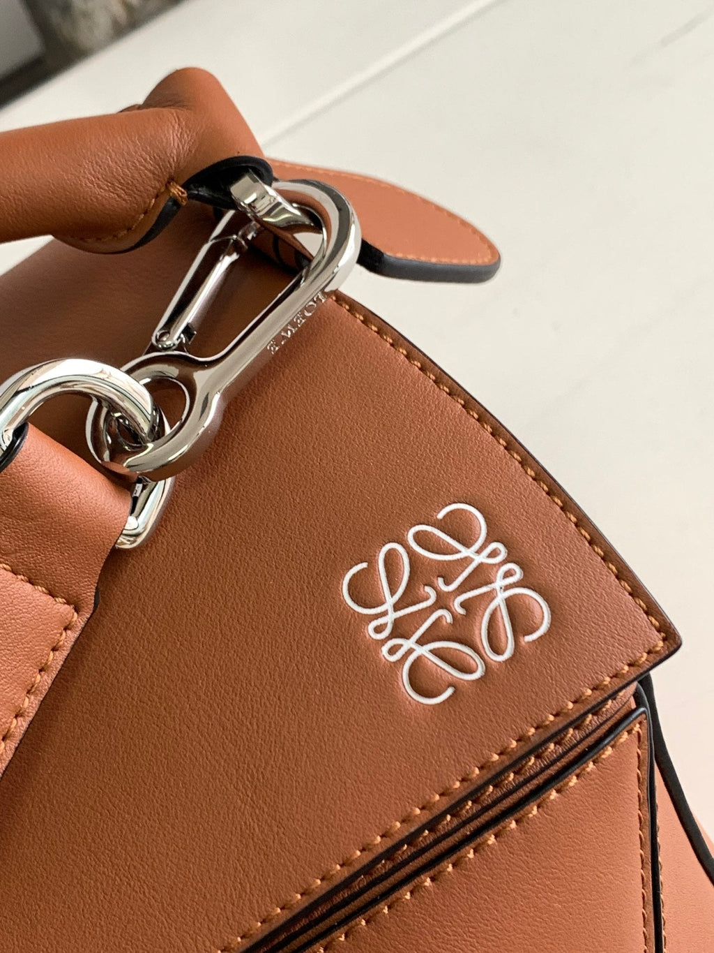 Loewe Puzzle Large 35 Bag in Bronze Brown Calfskin