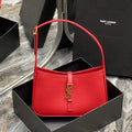 Saint Laurent Le 5 a 7 23 Red Lambskin Gold Hardware Bag