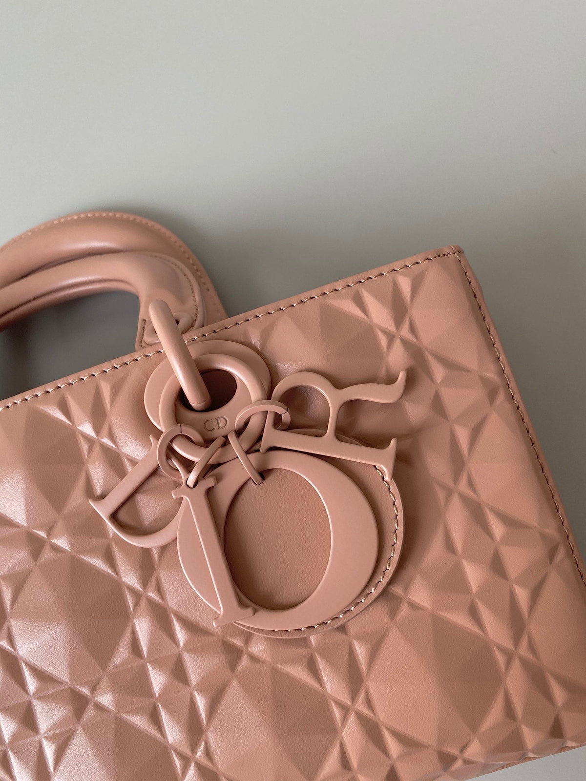 Dior Medium D-Joy Bag 26 in Dessert Sand Calfskin