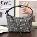 Loewe Cubi 21 Bag in White Mix Black Anagram Jacquard