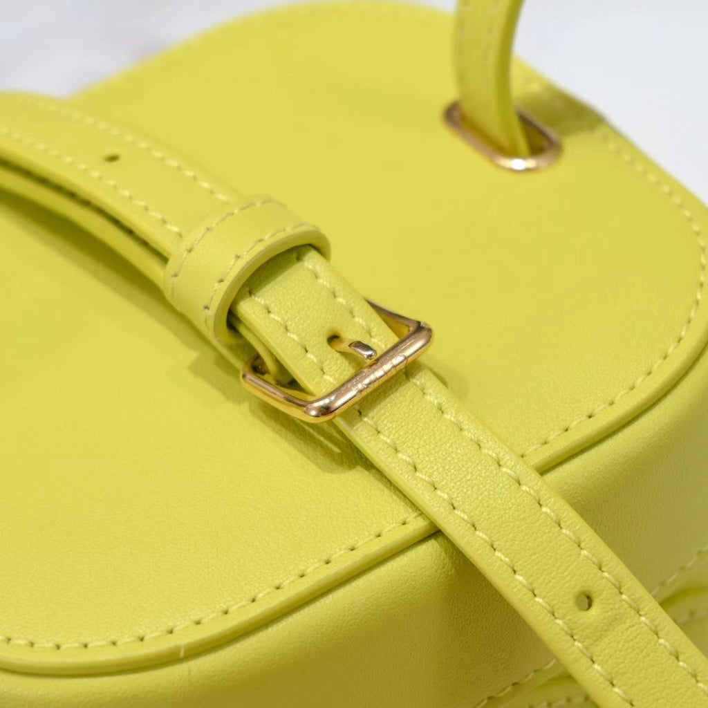 Celine Square Box Crossbody Bag 11 Lemon Yellow Calfskin