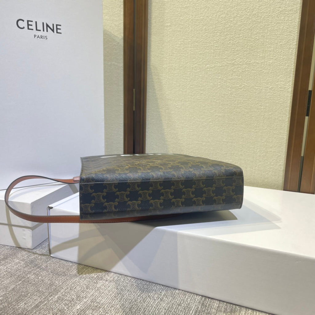 Celine Triomphe 32 Blue in Pattern Calfskin Bag