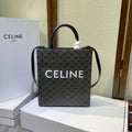Celine Triomphe 32 Black in Pattern Calfskin Bag