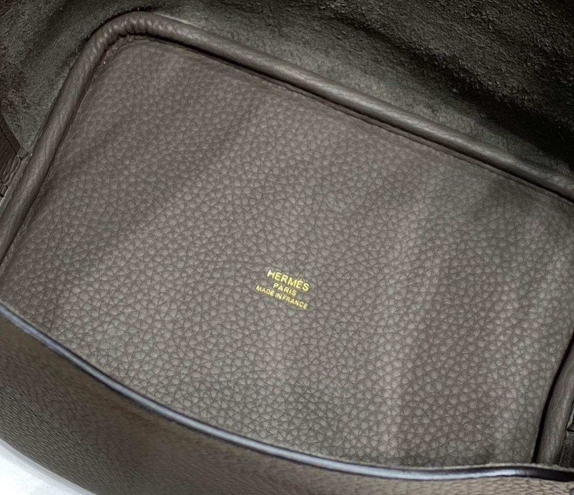 Hermes Picotin Lock 18 Chocolate Togo Ghw Bag