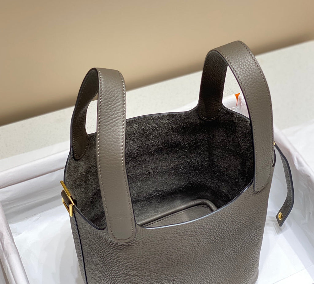Hermes Picotin Lock 18 Chocolate Togo Ghw Bag