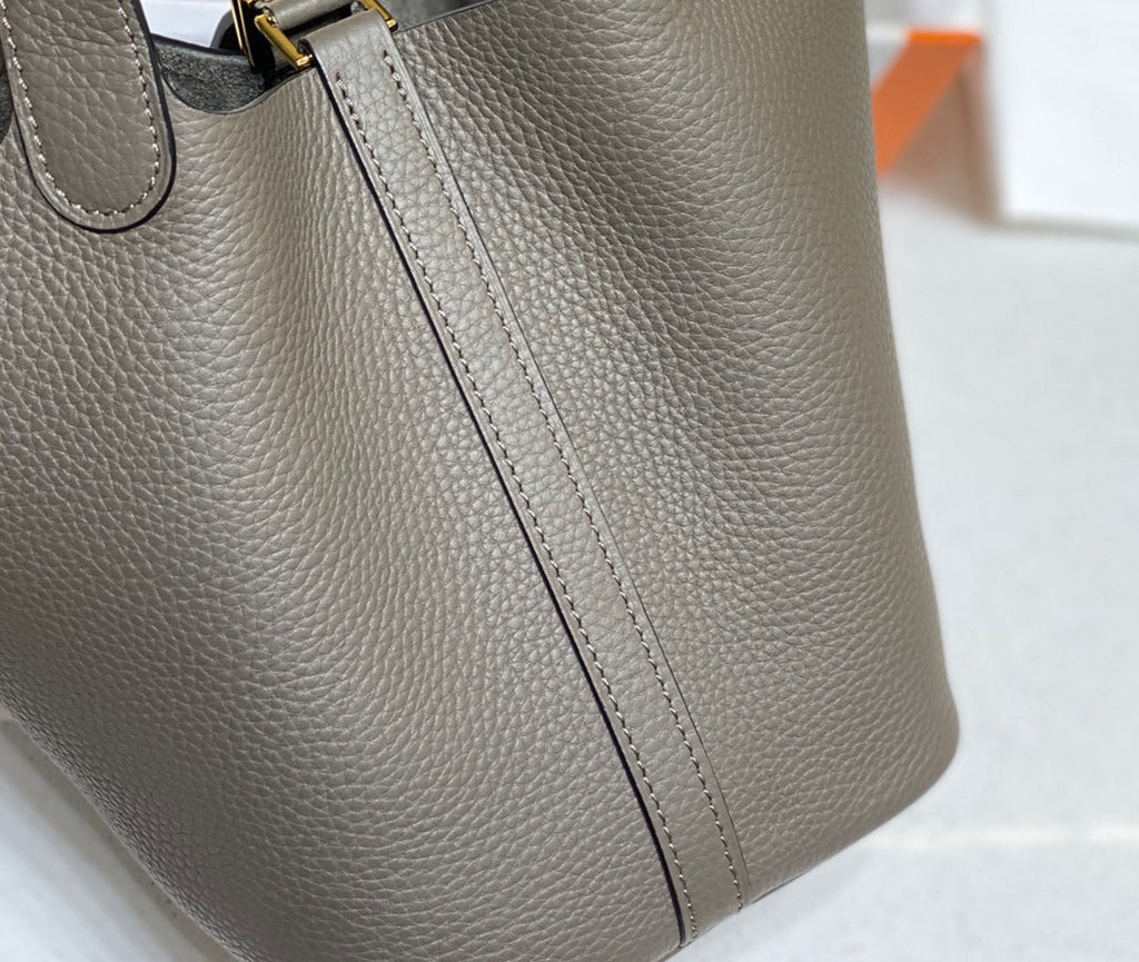 Hermes Picotin Lock 18 Chocolate Togo Ghw Bag