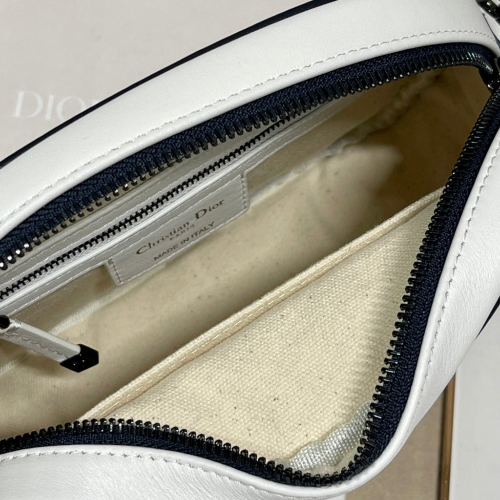 Dior Vibe Hobo 22 Bag in White Calfskin