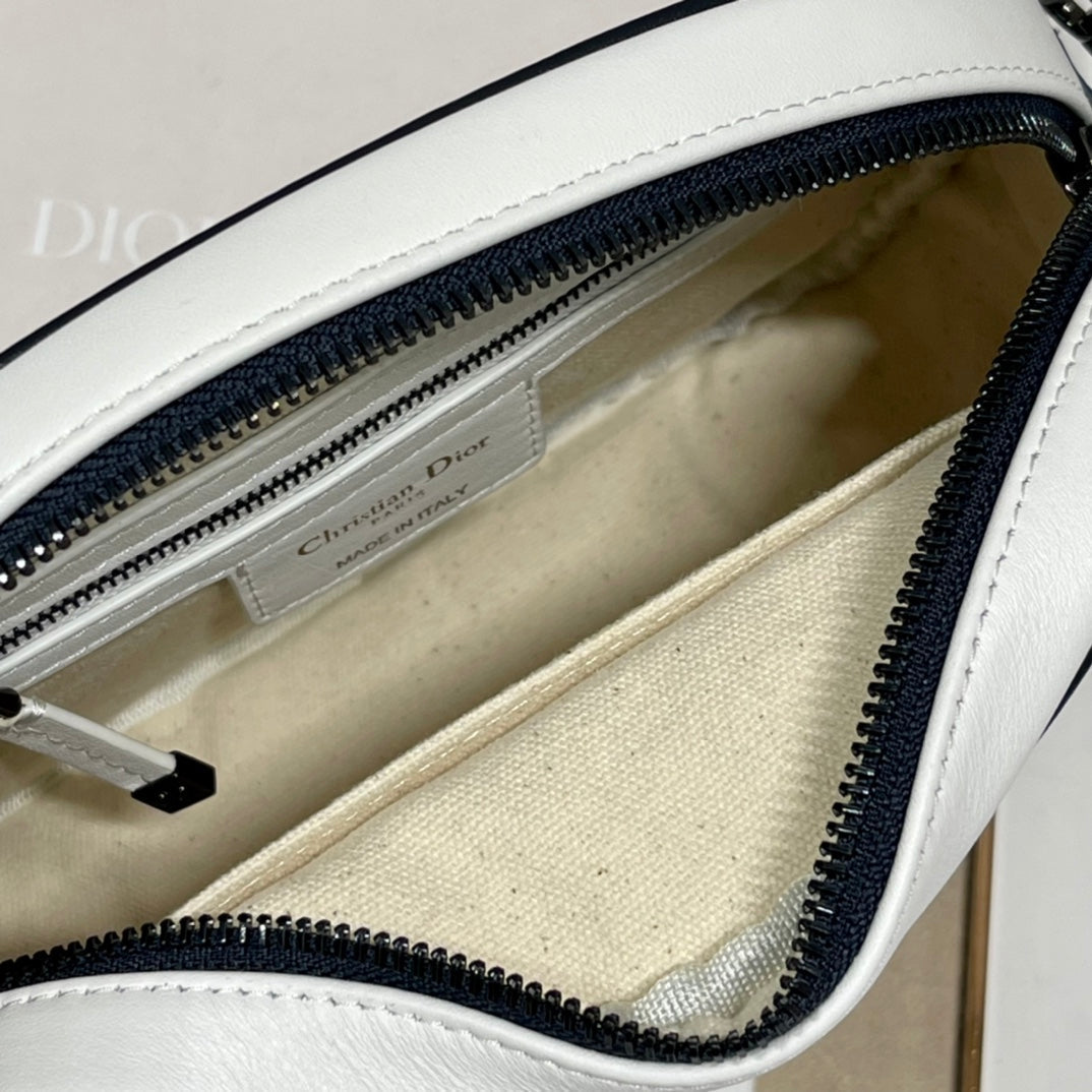 Dior Vibe Hobo 22 Bag in White Calfskin