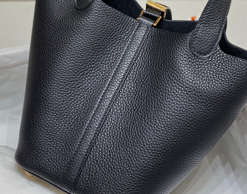 Hermes Picotin Lock 18 Black Togo Ghw Bag