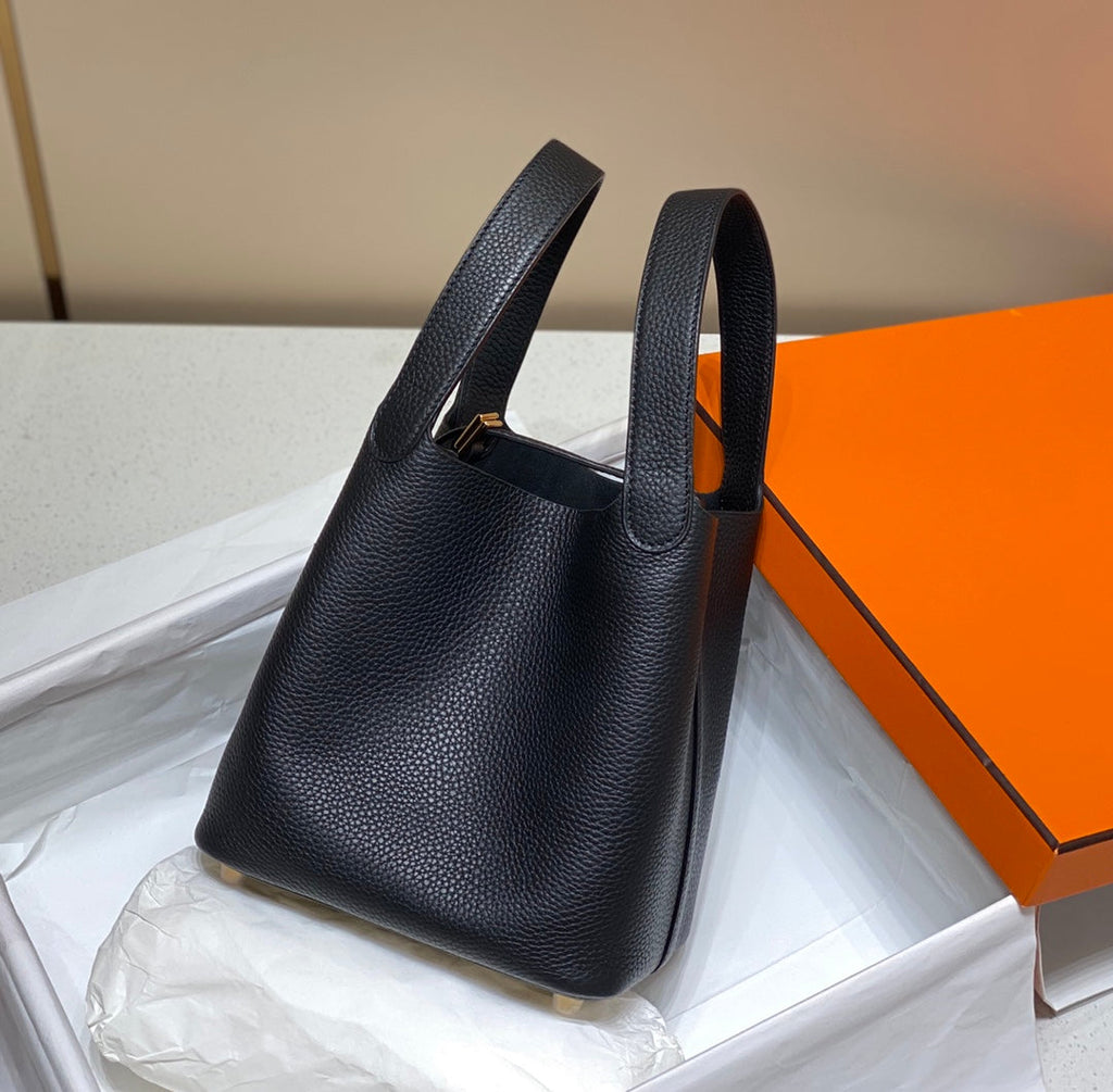 Hermes Picotin Lock 18 Black Togo Ghw Bag