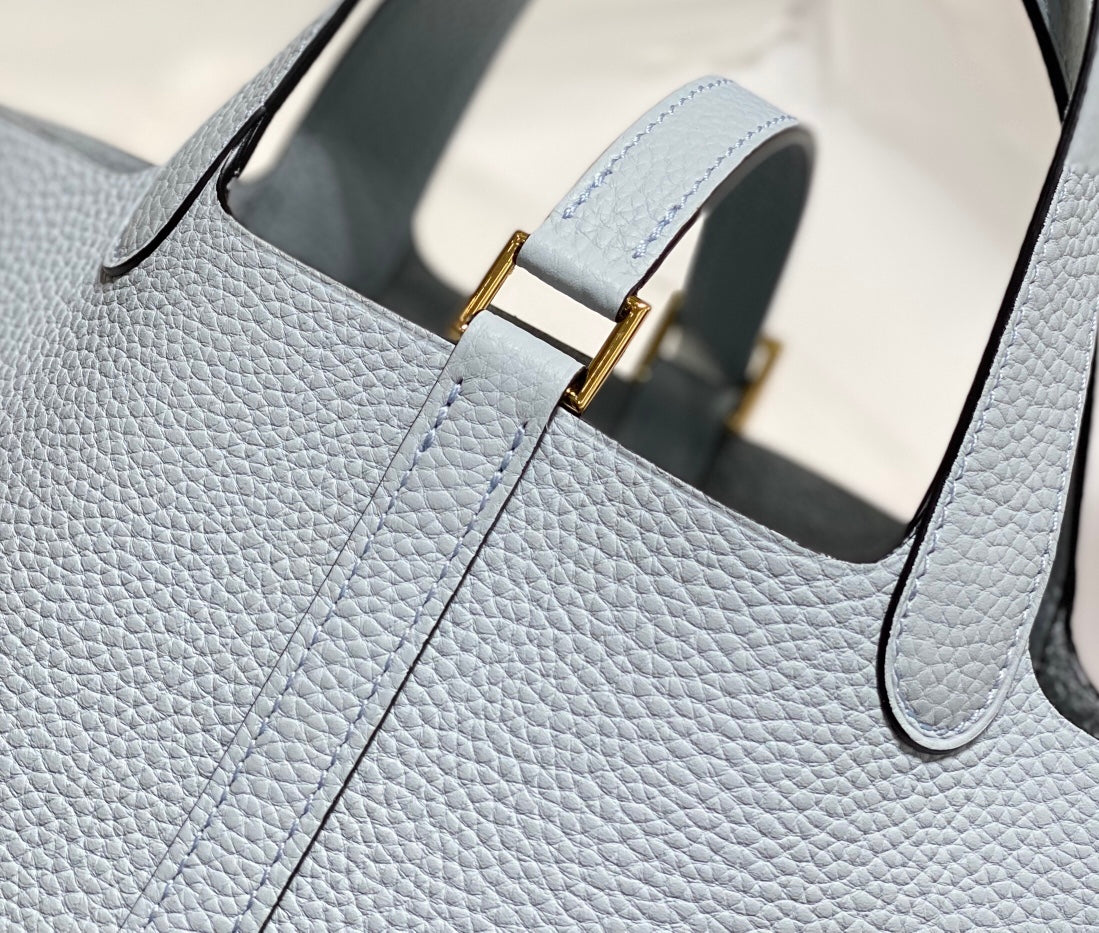 Hermes Picotin Lock 18 Sapphire Blue Togo Ghw Bag