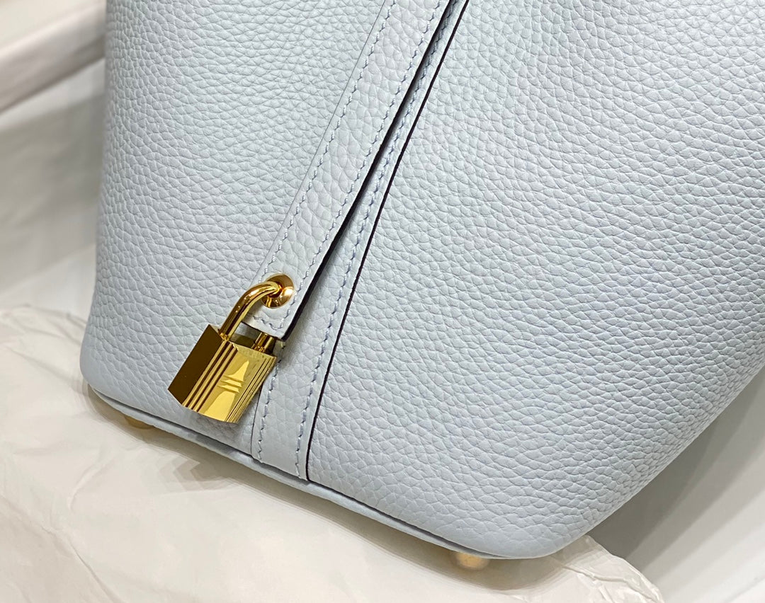 Hermes Picotin Lock 18 Sapphire Blue Togo Ghw Bag