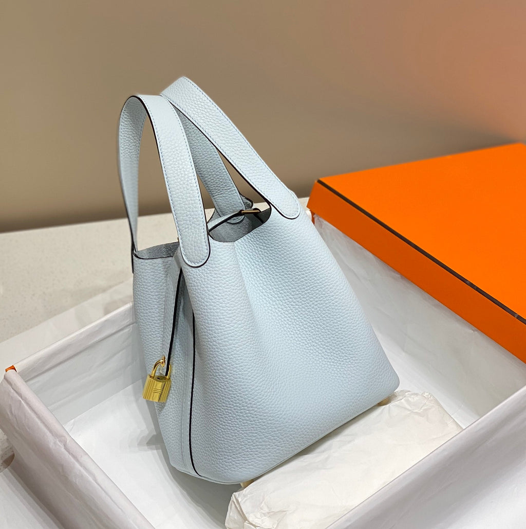 Hermes Picotin Lock 18 Sapphire Blue Togo Ghw Bag