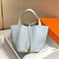 Hermes Picotin Lock 22 Light Blue Togo Ghw Bag