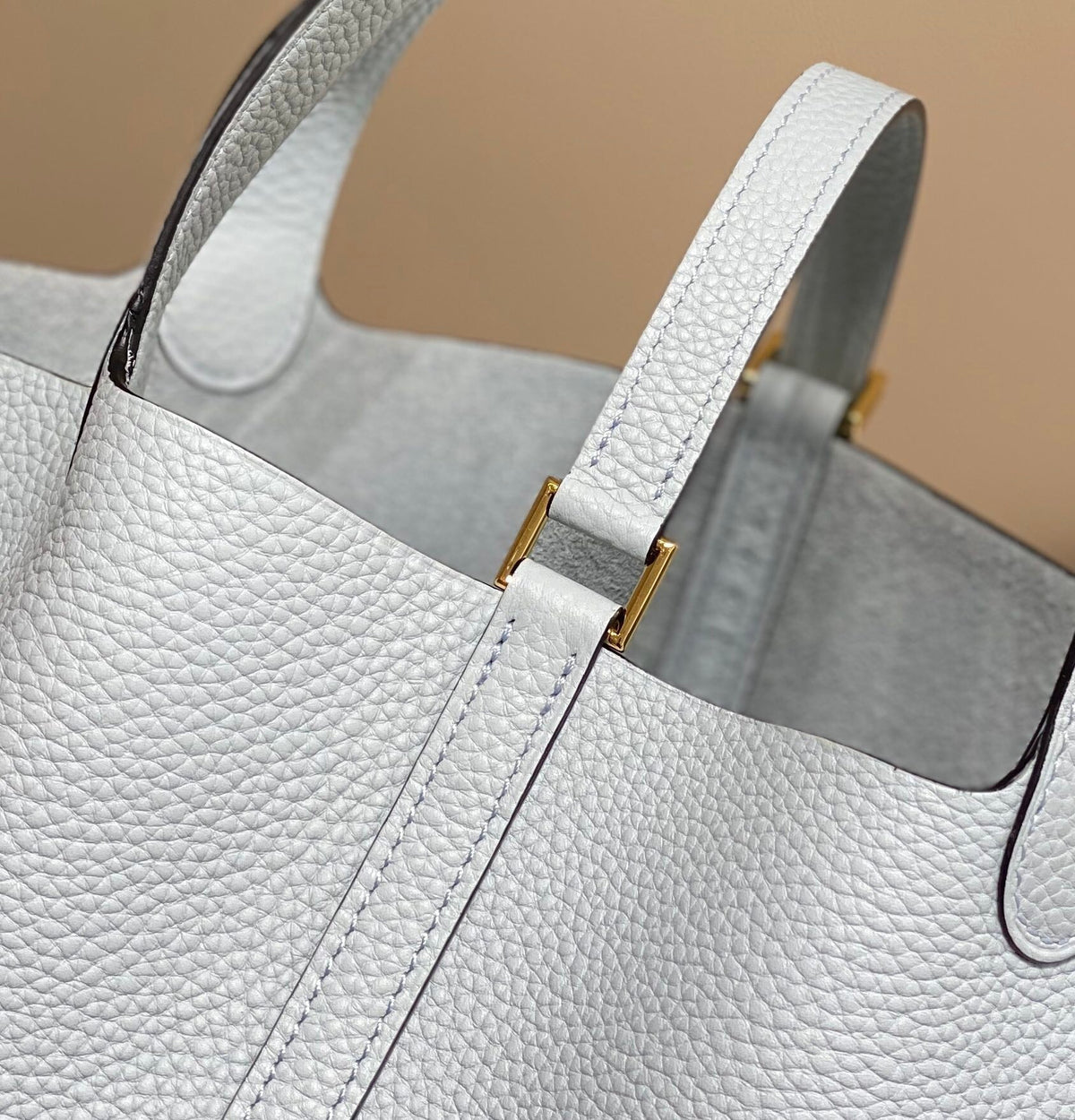 Hermes Picotin Lock 22 Light Blue Togo Ghw Bag