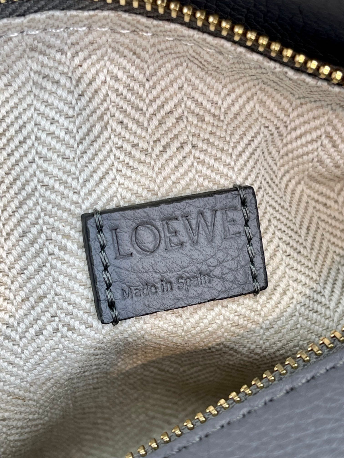 Loewe Mini 18 Puzzle Bag in Grey Calfskin