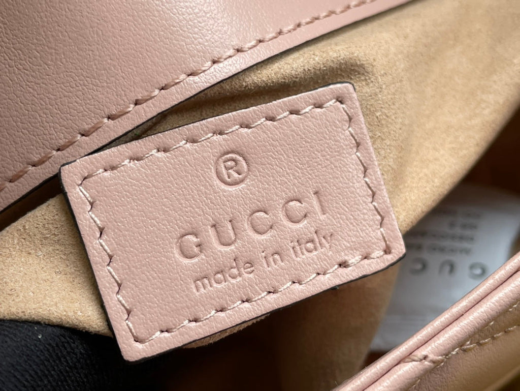 Gucci Marmont Mini Handbag 16 in Light Pink Calfskin