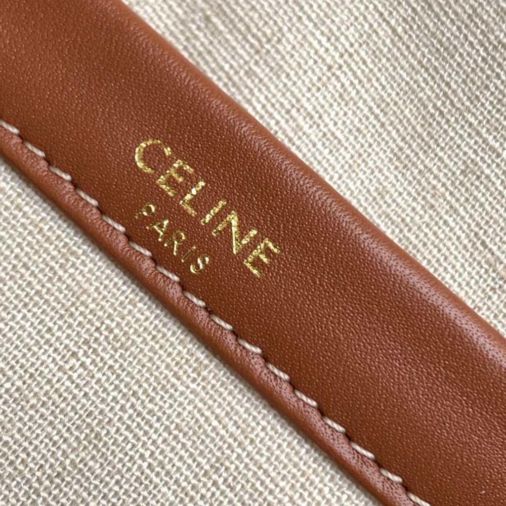Celine Triomphe 29 Fabric White Red Bag