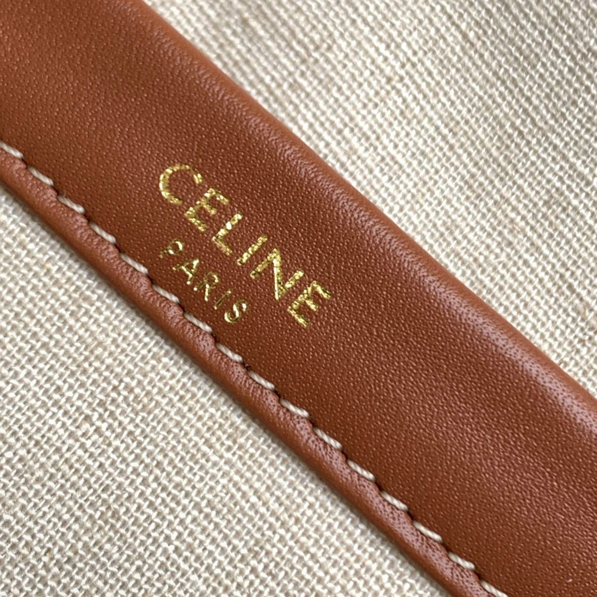 Celine Triomphe 29 Fabric White Red Bag