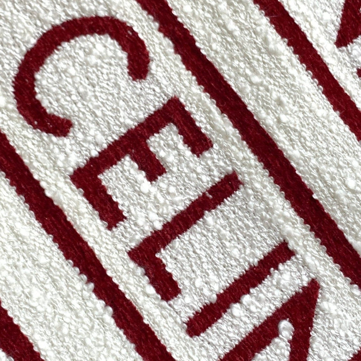 Celine Letter Tote Bag 41 Fabric White Red