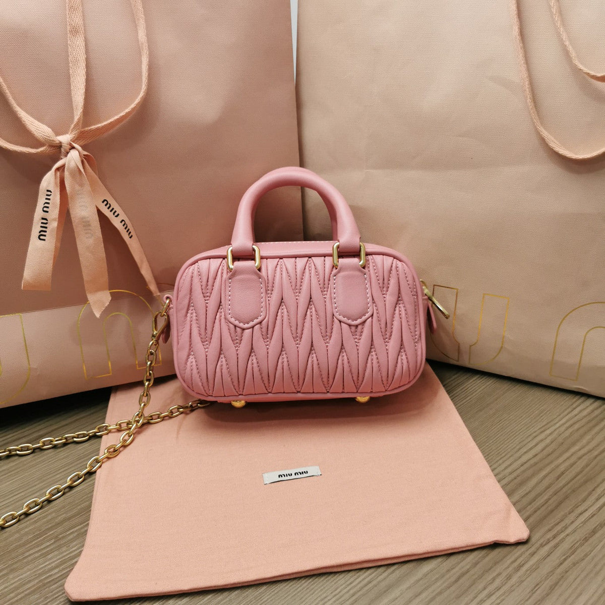 Too Pretty 17 Handbag in Hot Pink Lambskin