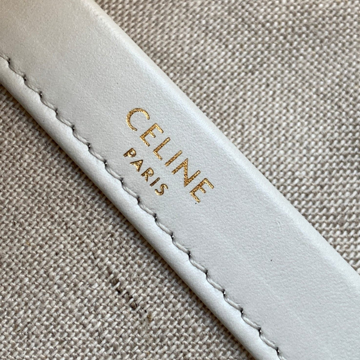 Celine Triomphe 26 Fabric Brown White Bag