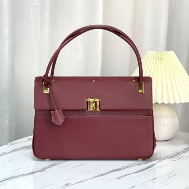 Dior Parisienne 30 Handbag in Mulberry Purple Smooth Calfskin